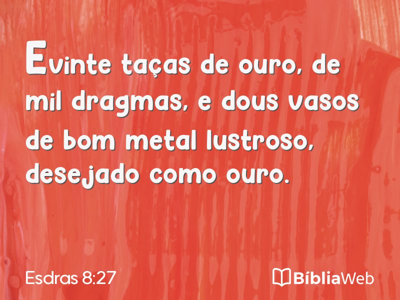 Esdras 8:27 em imagem para compartilhar
