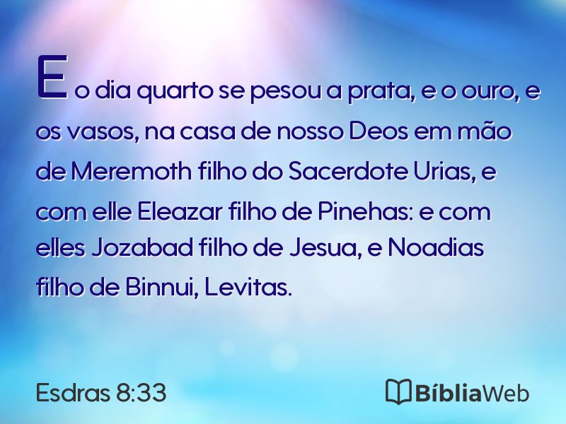 Esdras 8:33 em imagem para compartilhar