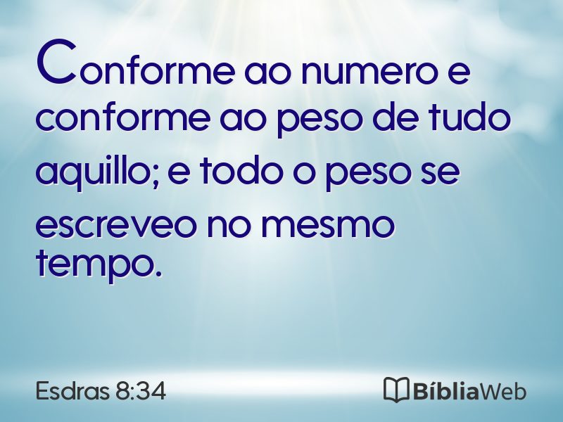 Esdras 8:34 em imagem para compartilhar