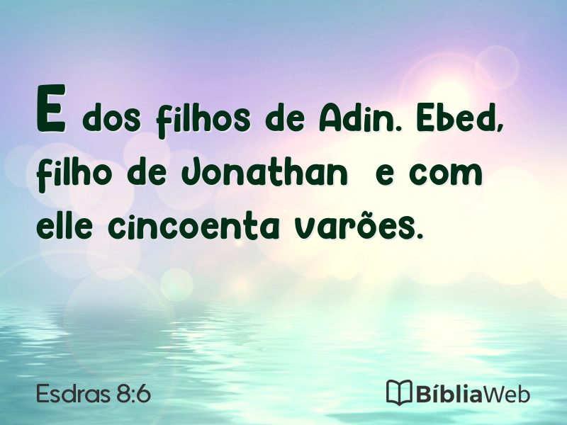 Esdras 8:6 em imagem para compartilhar