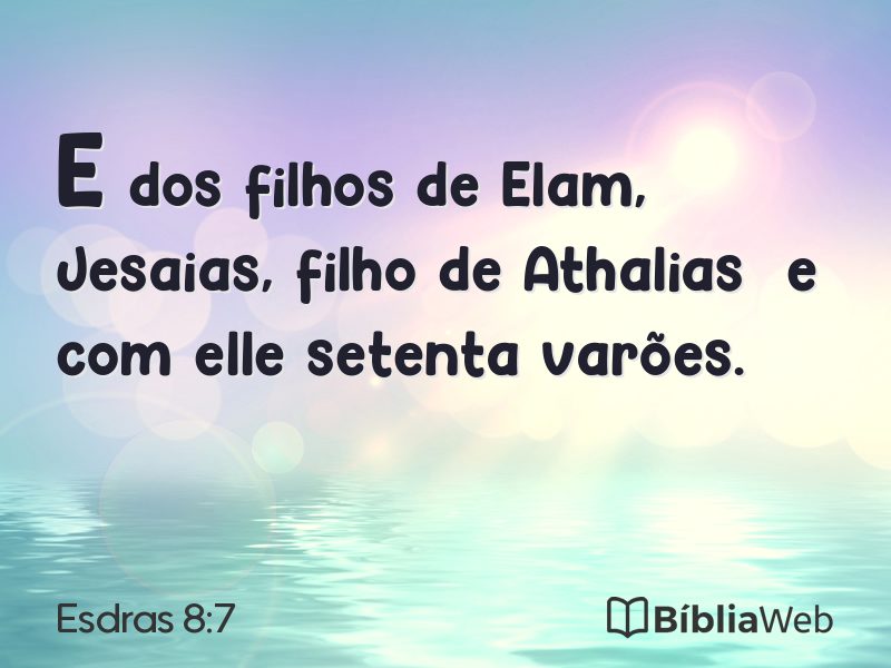 Esdras 8:7 em imagem para compartilhar