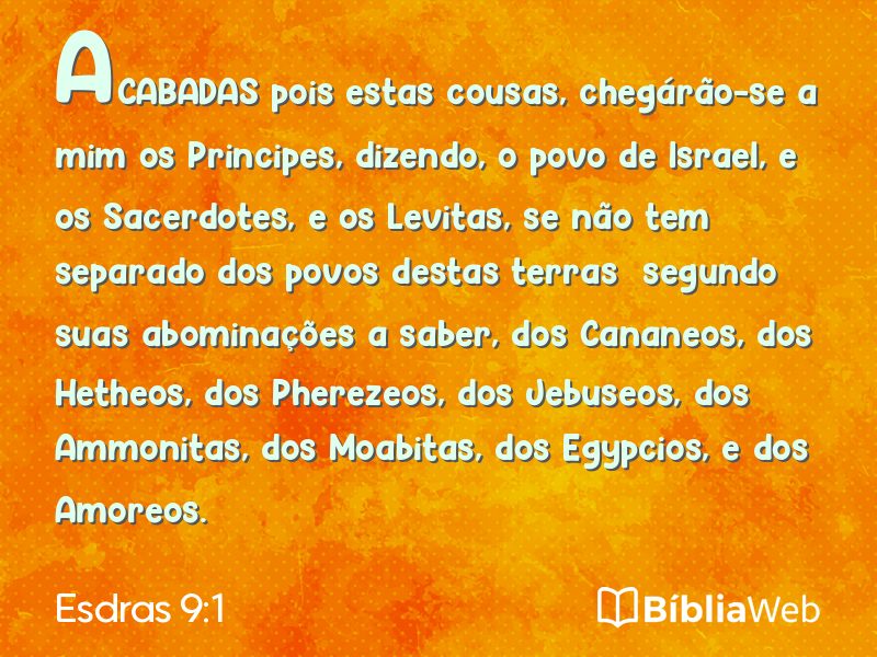 Esdras 9:1 em imagem para compartilhar