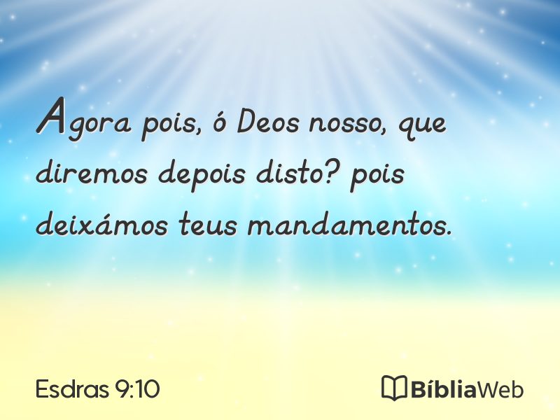 Esdras 9:10 em imagem para compartilhar
