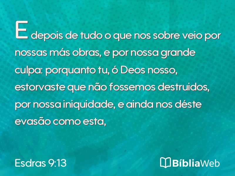 Esdras 9:13 em imagem para compartilhar
