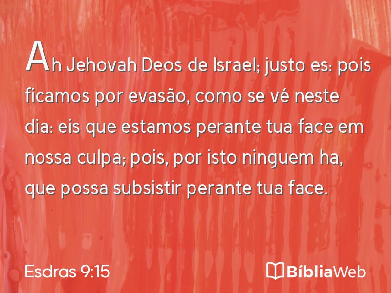 Esdras 9:15 em imagem para compartilhar