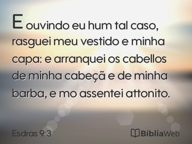 Esdras 9:3 em imagem para compartilhar