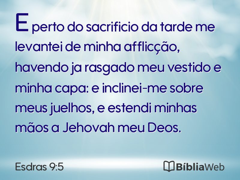 Esdras 9:5 em imagem para compartilhar