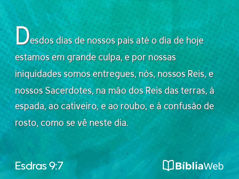 Esdras 9:7 em imagem para compartilhar