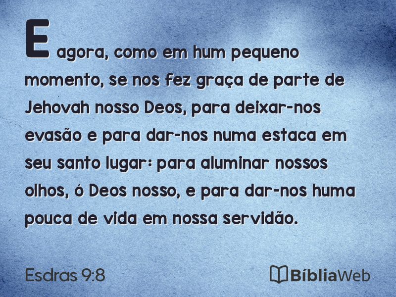 Esdras 9:8 em imagem para compartilhar