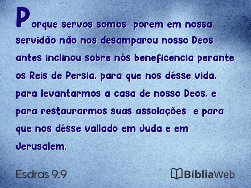 Esdras 9:9 em imagem para compartilhar
