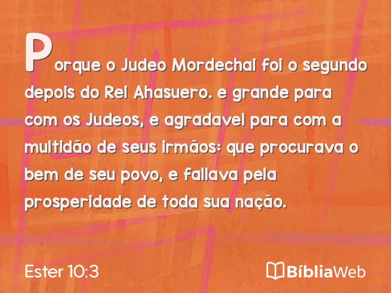 Ester 10:3 em imagem para compartilhar
