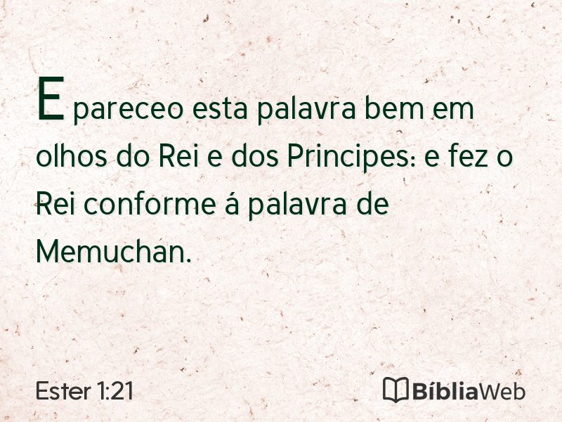 Ester 1:21 em imagem para compartilhar