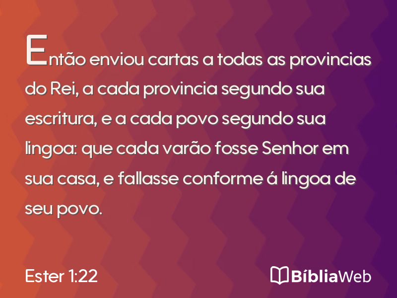 Ester 1:22 em imagem para compartilhar