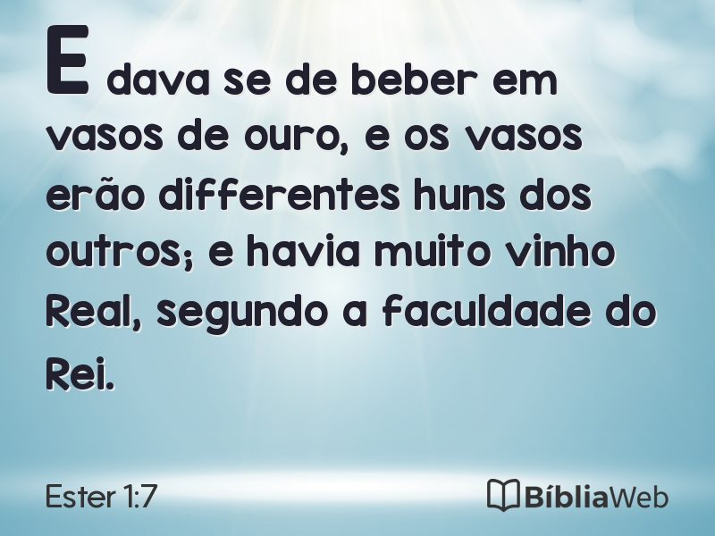 Ester 1:7 em imagem para compartilhar