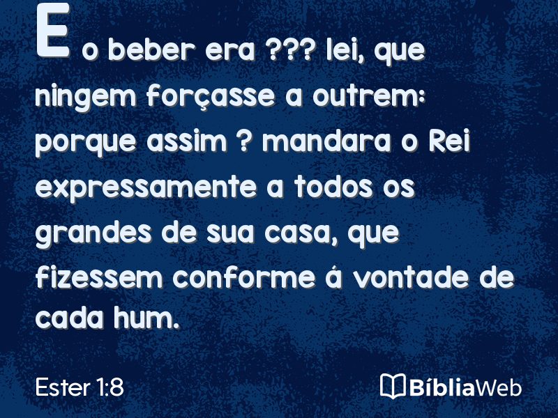 Ester 1:8 em imagem para compartilhar