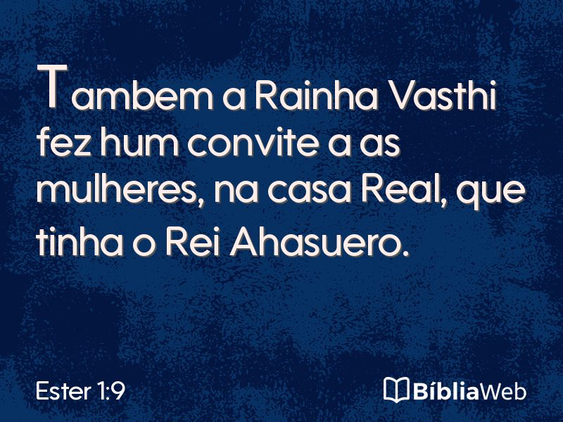 Ester 1:9 em imagem para compartilhar