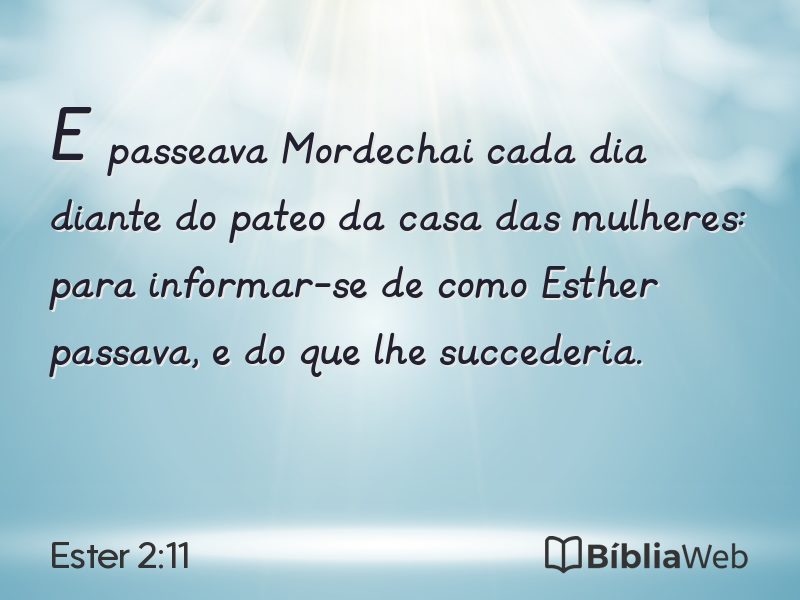 Ester 2:11 em imagem para compartilhar