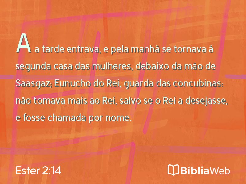 Ester 2:14 em imagem para compartilhar