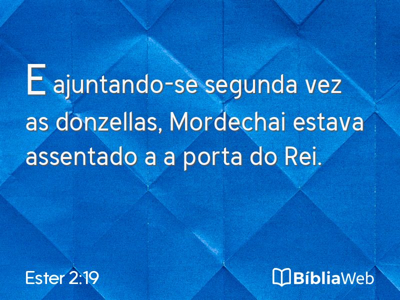 Ester 2:19 em imagem para compartilhar