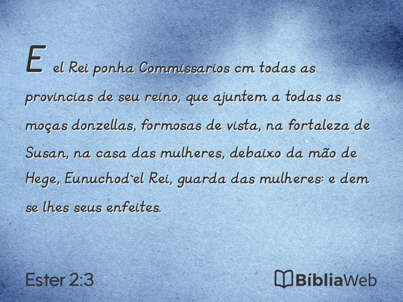 Ester 2:3 em imagem para compartilhar