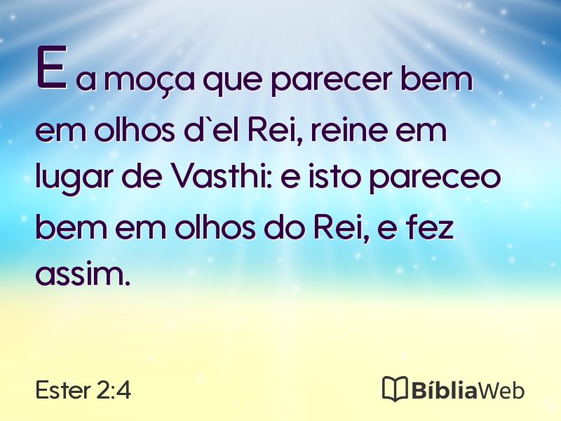 Ester 2:4 em imagem para compartilhar