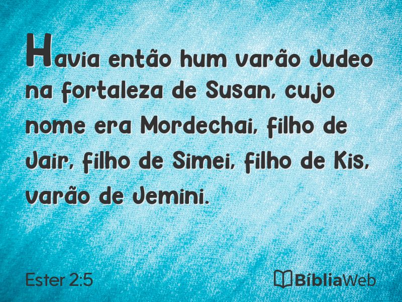 Ester 2:5 em imagem para compartilhar