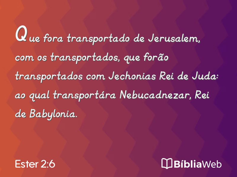 Ester 2:6 em imagem para compartilhar