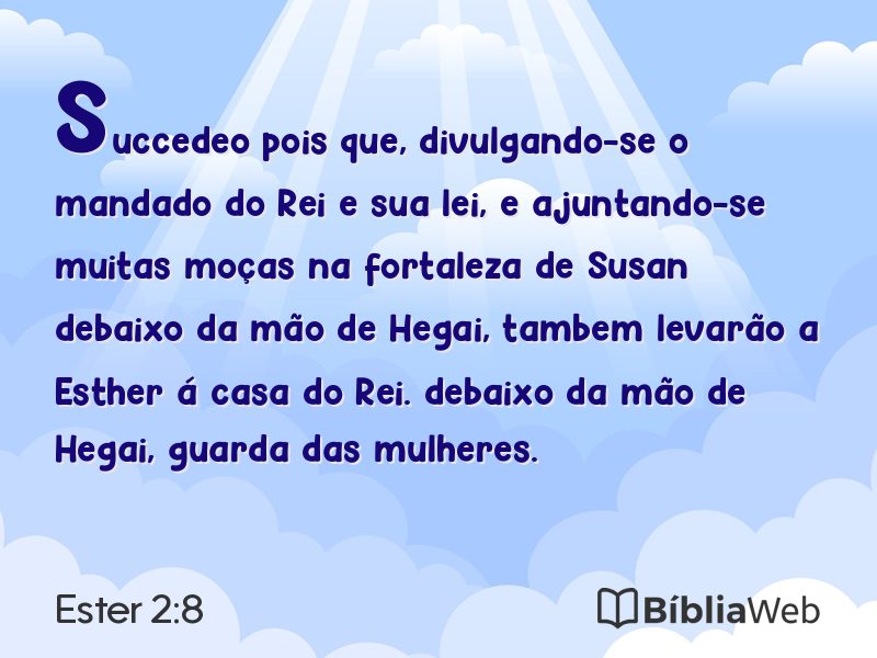 Ester 2:8 em imagem para compartilhar