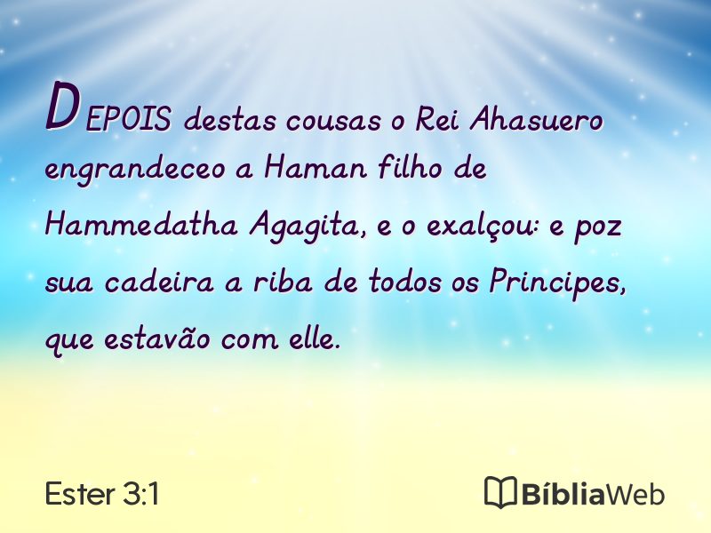 Ester 3:1 em imagem para compartilhar