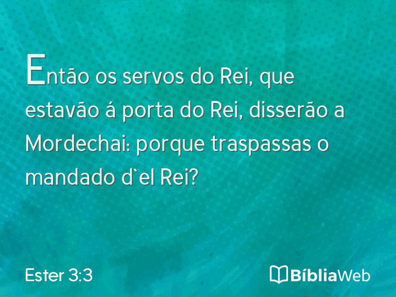 Ester 3:3 em imagem para compartilhar