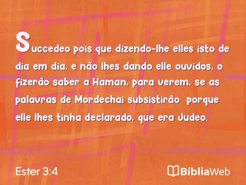 Ester 3:4 em imagem para compartilhar