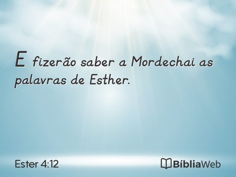 Ester 4:12 em imagem para compartilhar