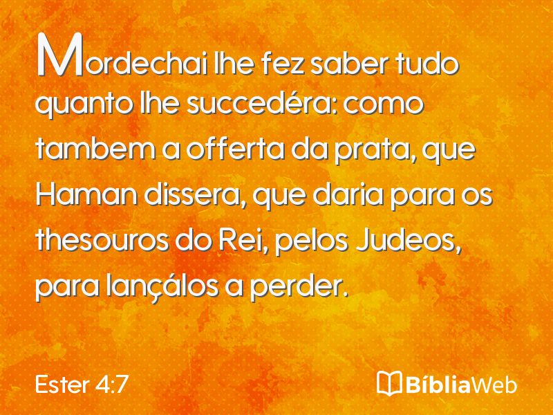 Ester 4:7 em imagem para compartilhar