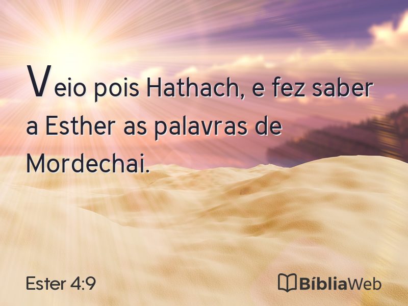 Ester 4:9 em imagem para compartilhar