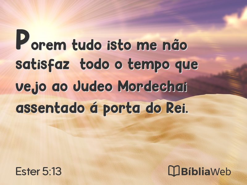 Ester 5:13 em imagem para compartilhar
