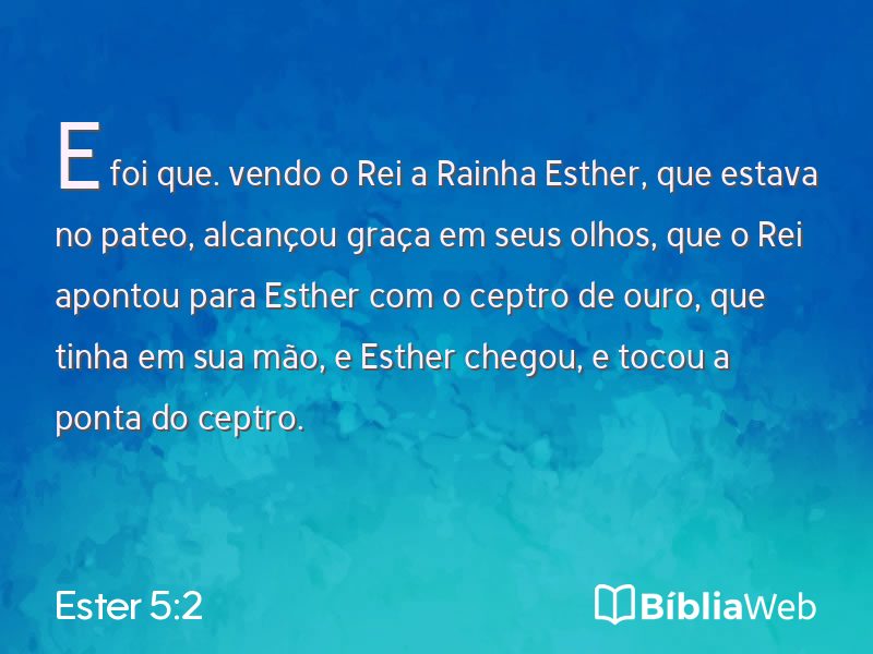 Ester 5:2 em imagem para compartilhar