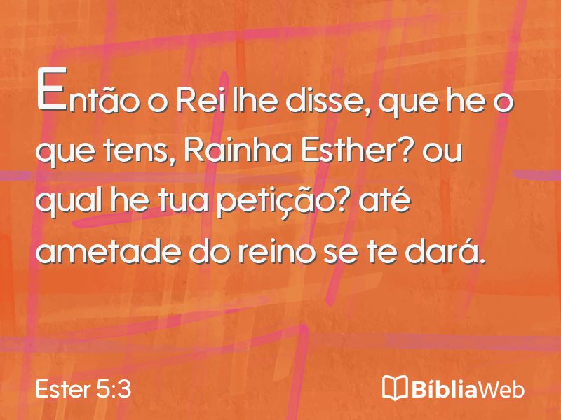 Ester 5:3 em imagem para compartilhar
