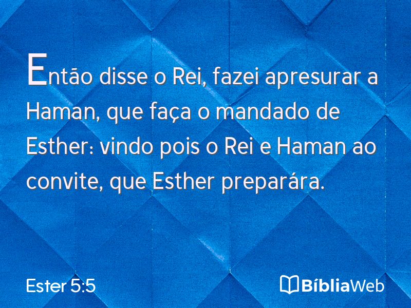 Ester 5:5 em imagem para compartilhar