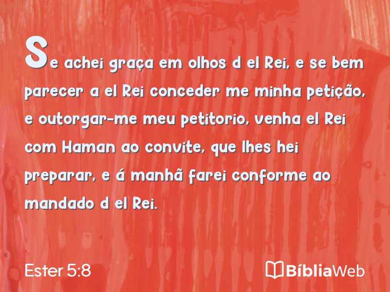 Ester 5:8 em imagem para compartilhar