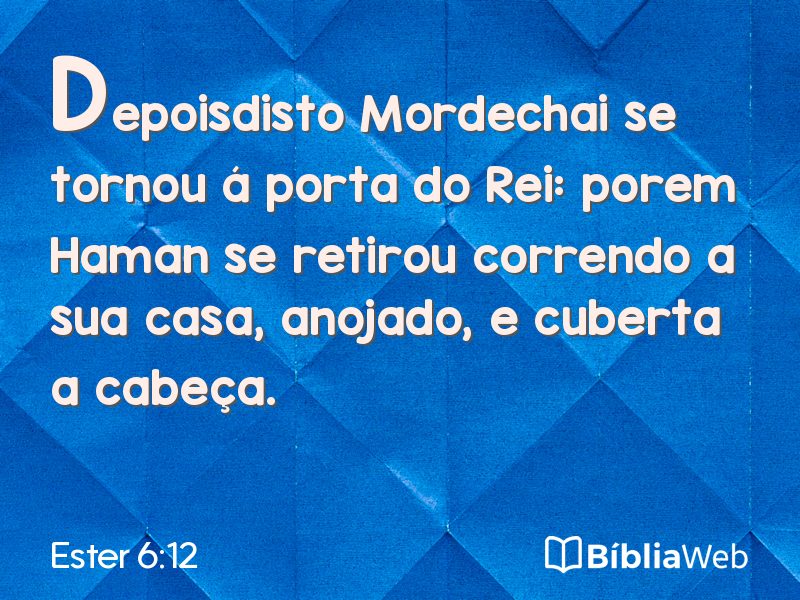 Ester 6:12 em imagem para compartilhar