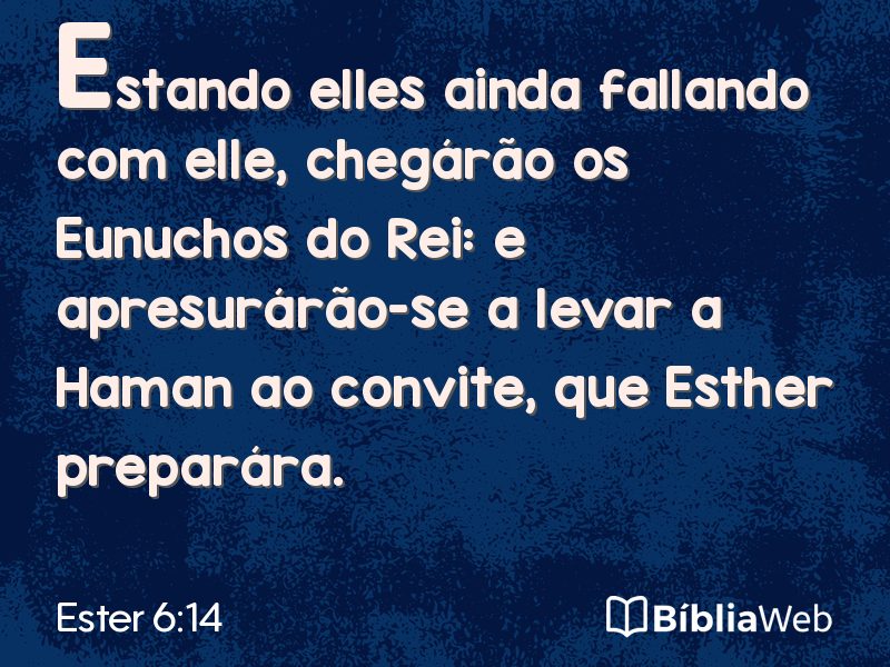 Ester 6:14 em imagem para compartilhar