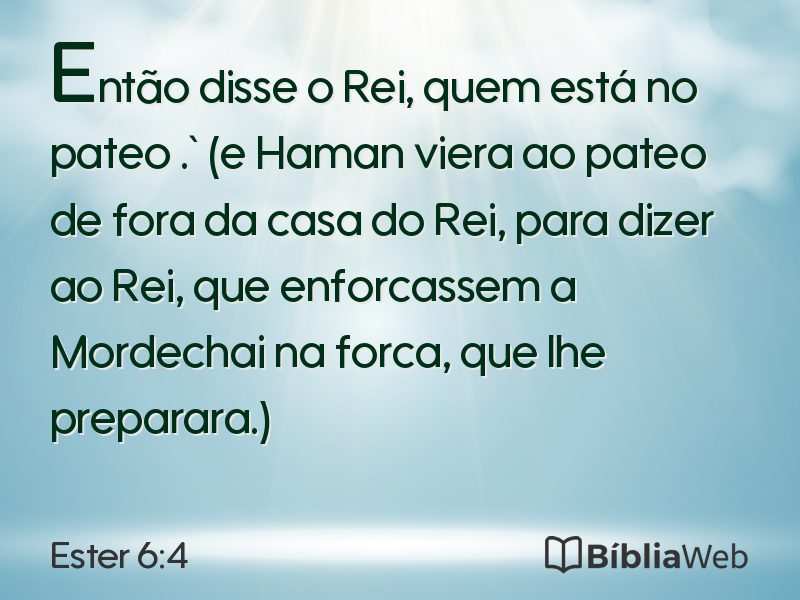 Ester 6:4 em imagem para compartilhar