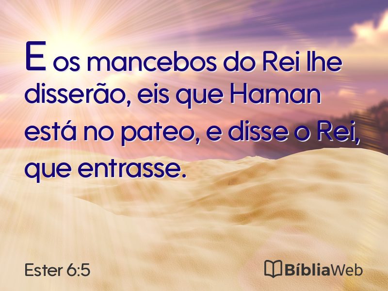 Ester 6:5 em imagem para compartilhar