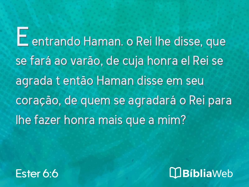 Ester 6:6 em imagem para compartilhar