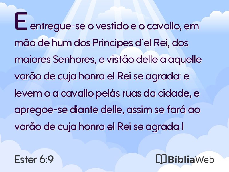 Ester 6:9 em imagem para compartilhar