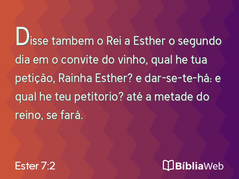 Ester 7:2 em imagem para compartilhar