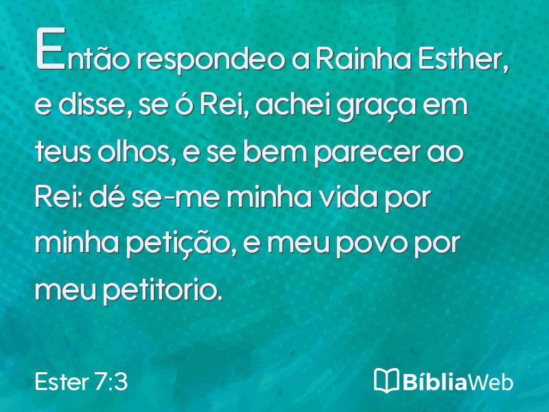 Ester 7:3 em imagem para compartilhar