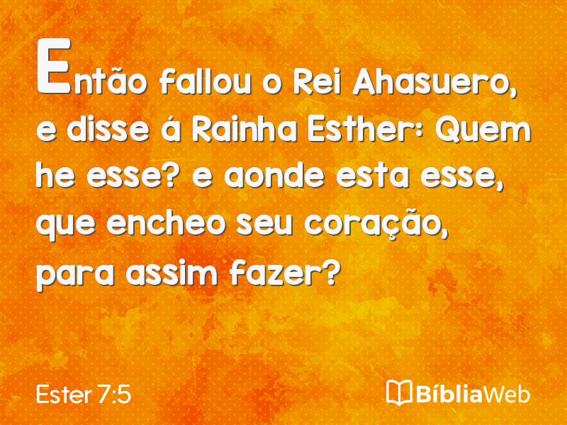Ester 7:5 em imagem para compartilhar