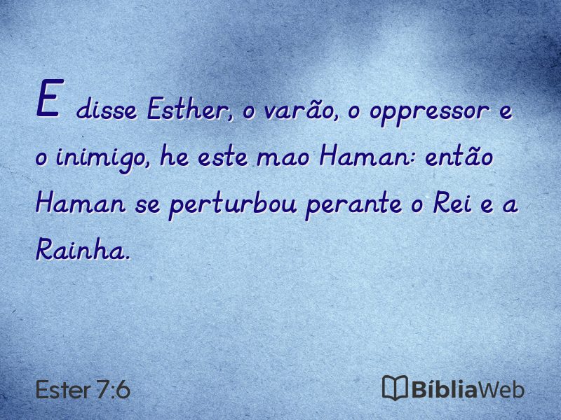 Ester 7:6 em imagem para compartilhar