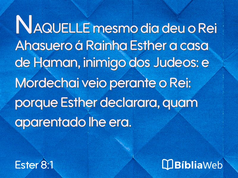 Ester 8:1 em imagem para compartilhar